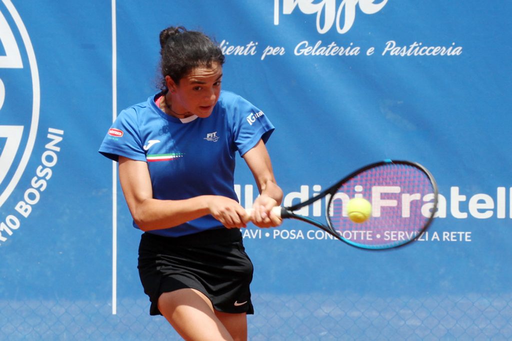 La 12enne perugina Ginevra Batti, protagonista nel successo dell'Italia sull'Austria che ha qualificato per azzurre per la semifinale della Lampo Trophy - Nation Cup (foto Alvaro Maffeis)