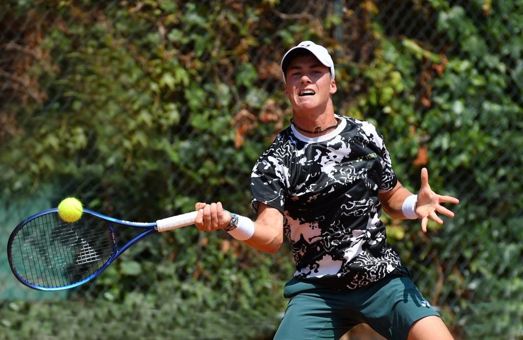 Vilius Gaubas, lituano classe 2004, ha cancellato l'ultima speranza italiana nel 62° Trofeo Bonfiglio, superando in tre set il romano Niccolò Ciavarella (foto Francesco Panunzio)