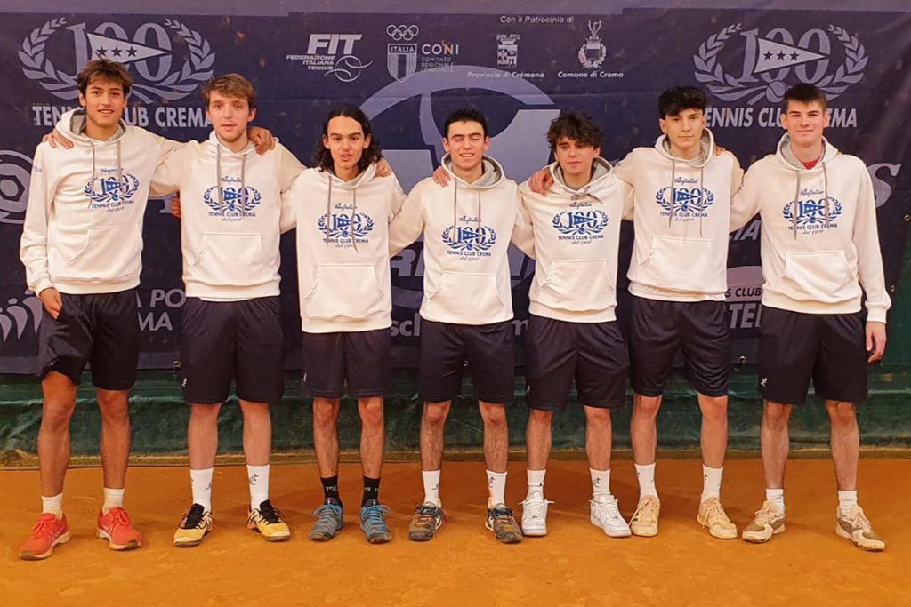 La formazione maschile di Serie C del Tennis Club Crema, che ha conquistato l'accesso alla seconda fase del campionato vincendo cinque match su cinque nel Girone 3