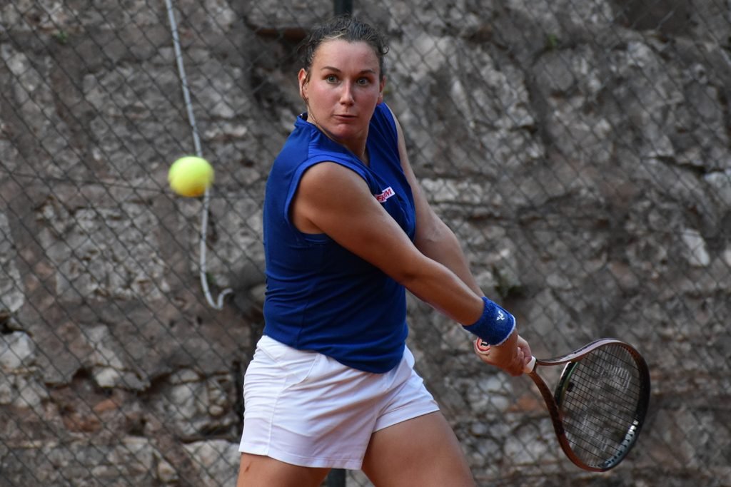 Ylena In-Albon, svizzera classe 1999, ha raggiunto i quarti di finale agli Internazionali femminili di Brescia battendo in due set la russa Vikhlyantseva (foto GAME)
