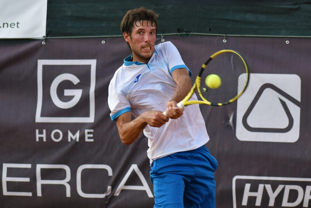 Fabrizio Ornago, classe 1992 da Gorgonzola (Milano) è uno dei semifinalisti dell'Open Erca del Tennis Club Bagnatica (foto GAME)