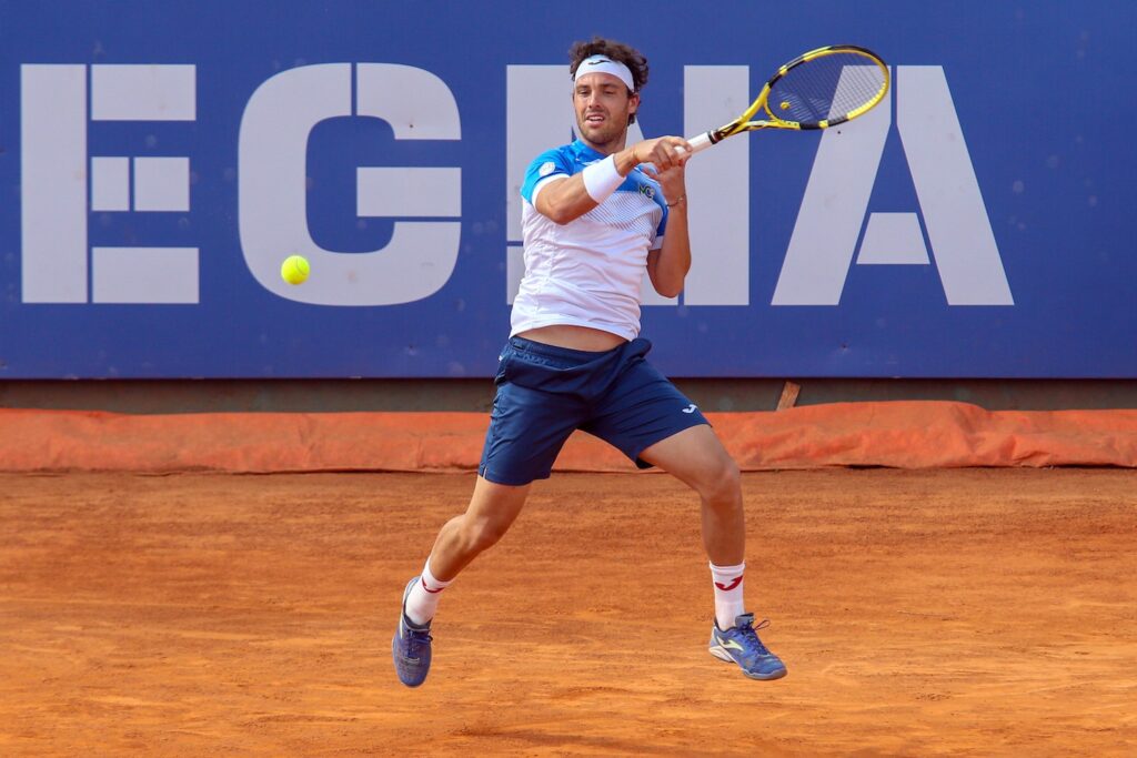 Marco Cecchinato, palermitano classe 1992, è numero 85 ATP. È uno dei nove top-100 al via del Sardegna Open di Cagliari (foto Giampiero Sposito)
