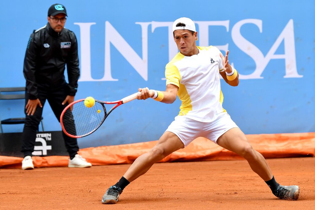 Sebastian Baez, argentino numero 40 del ranking ATP, è in semifinale al Piemonte Open Intesa Sanpaolo dopo un gran successo contro Thiago Seyboth Wild (foto Francesco Panunzio)