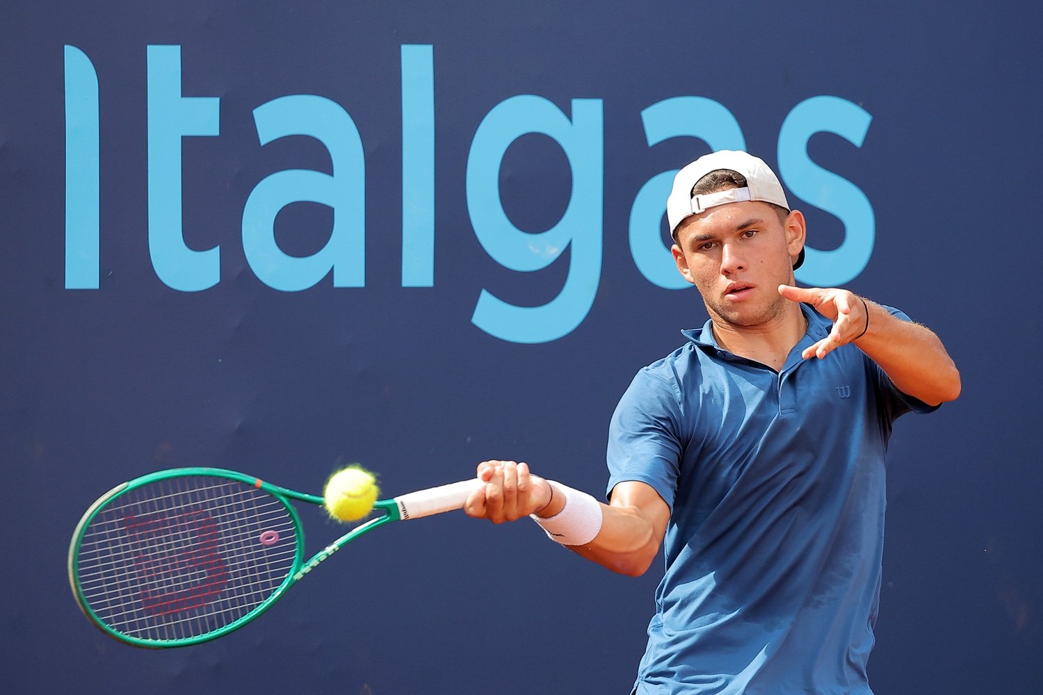 Il francese Benoit Geldof ha battuto nei quarti di finale l'azzurro Zeno Roveri - Foto FITP