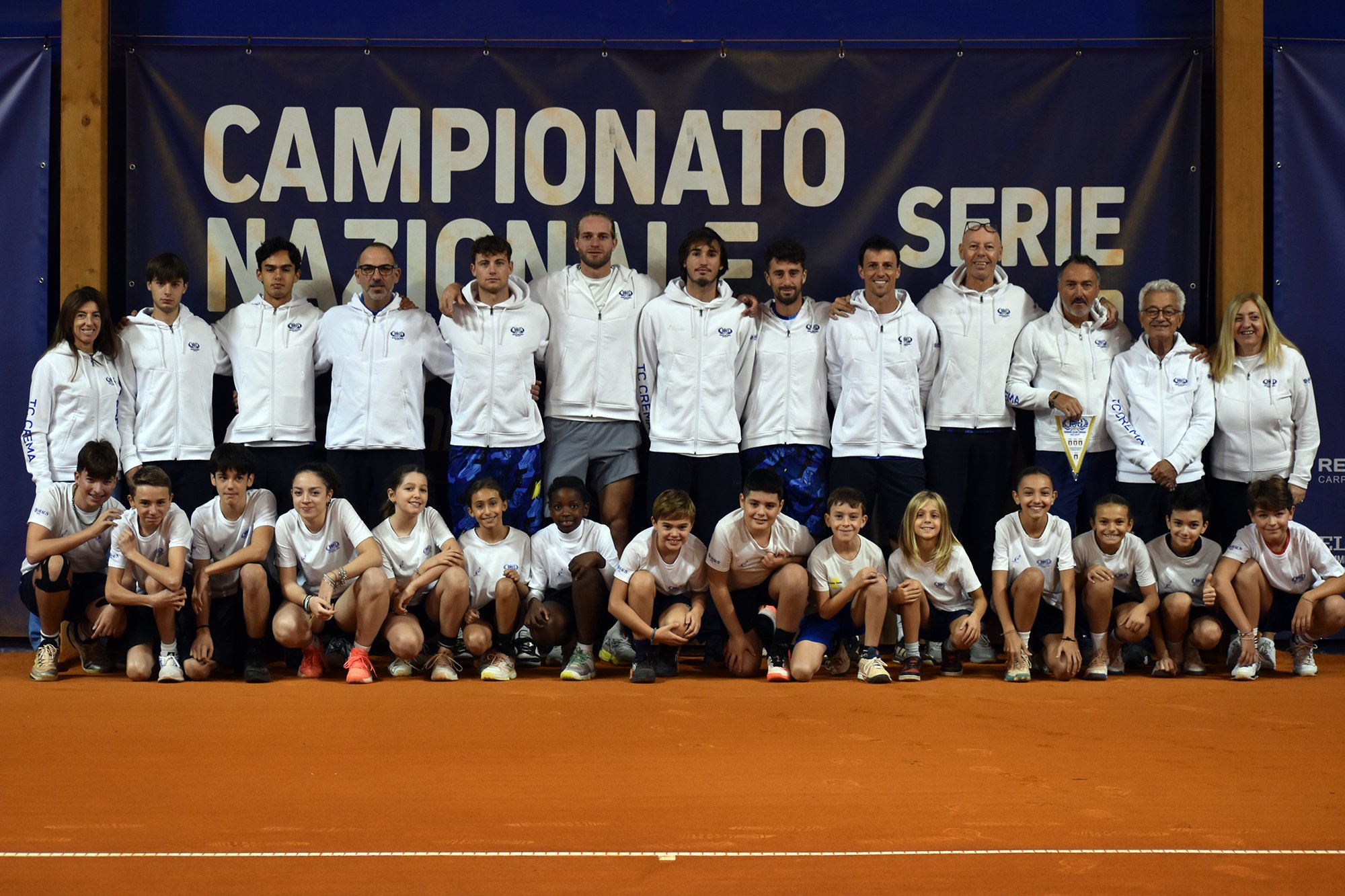 La formazione di Serie A1 del Tennis Club Crema, sconfitta nella trasferta a Vicenza (foto GAME)